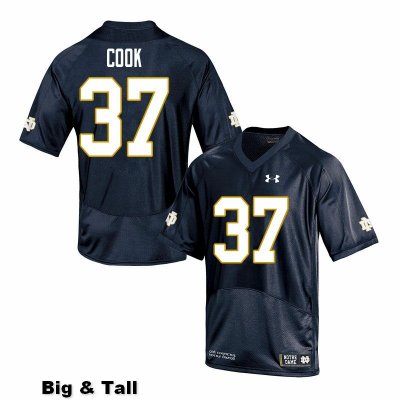 Notre Dame Fighting Irish Men's Henry Cook #37 Navy Under Armour Authentic Stitched Big & Tall College NCAA Football Jersey PBJ1499ZT